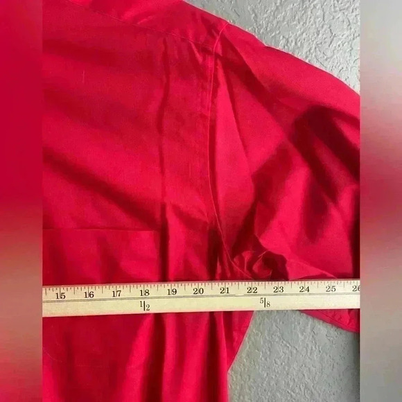 Damante Dress Shirt Red Collar Vintage Size L 16 Mens - Picture 6 of 6